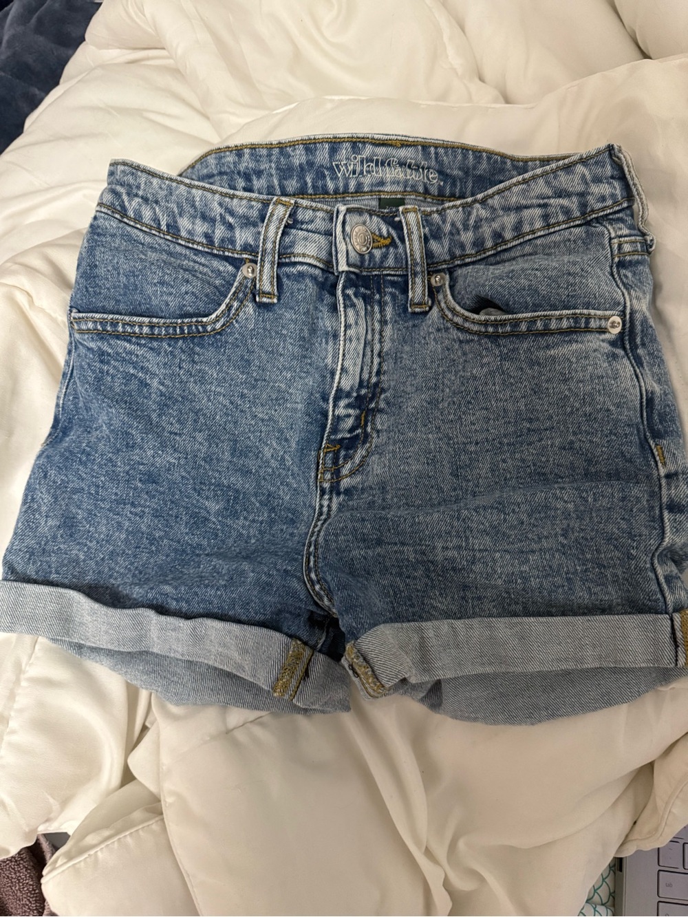 Wildflowers Light Blue Rolled Hem Denim Shorts
